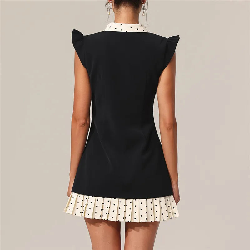 Felina | Polka Dot Flutter Sleeve A-Line Summer Dress