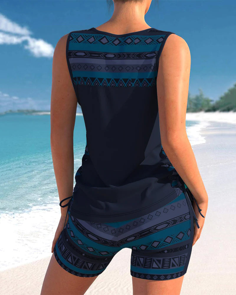 Elegant Tummy Control Two Piece Swimsuit