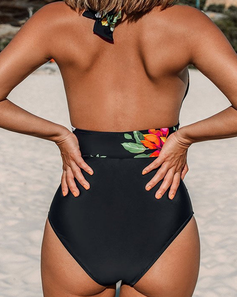 Auby | Floral One Piece Beach Swimsuit