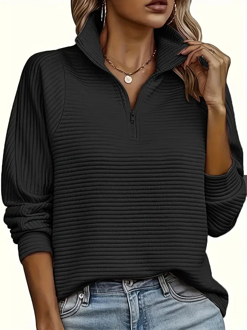 Michaela | Women's Half Zip Funnel Neck Jumper