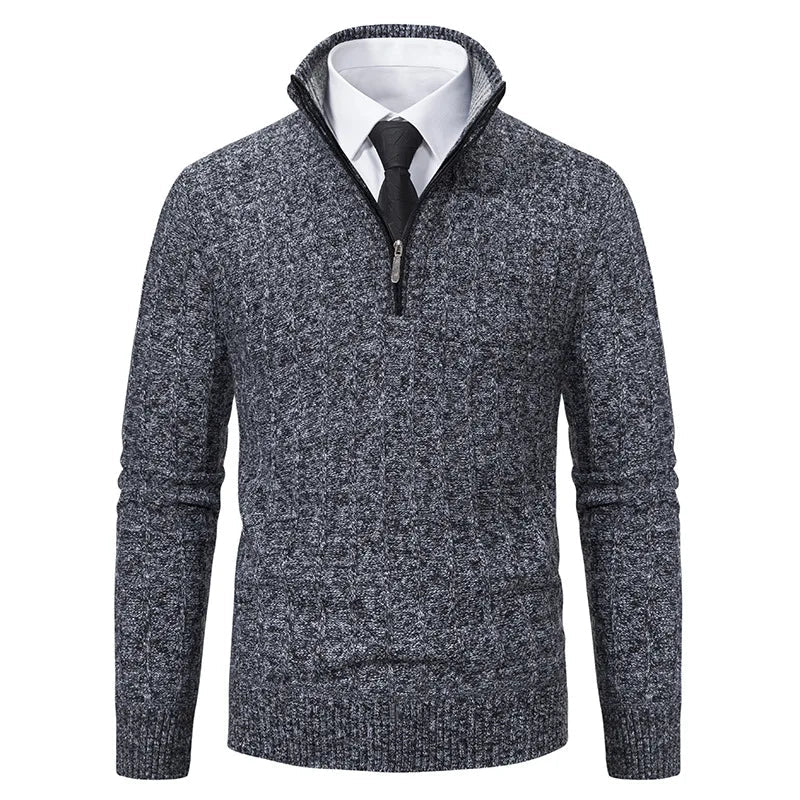 Ronald | Men's Quarter-Zip Cable Knit Jumper