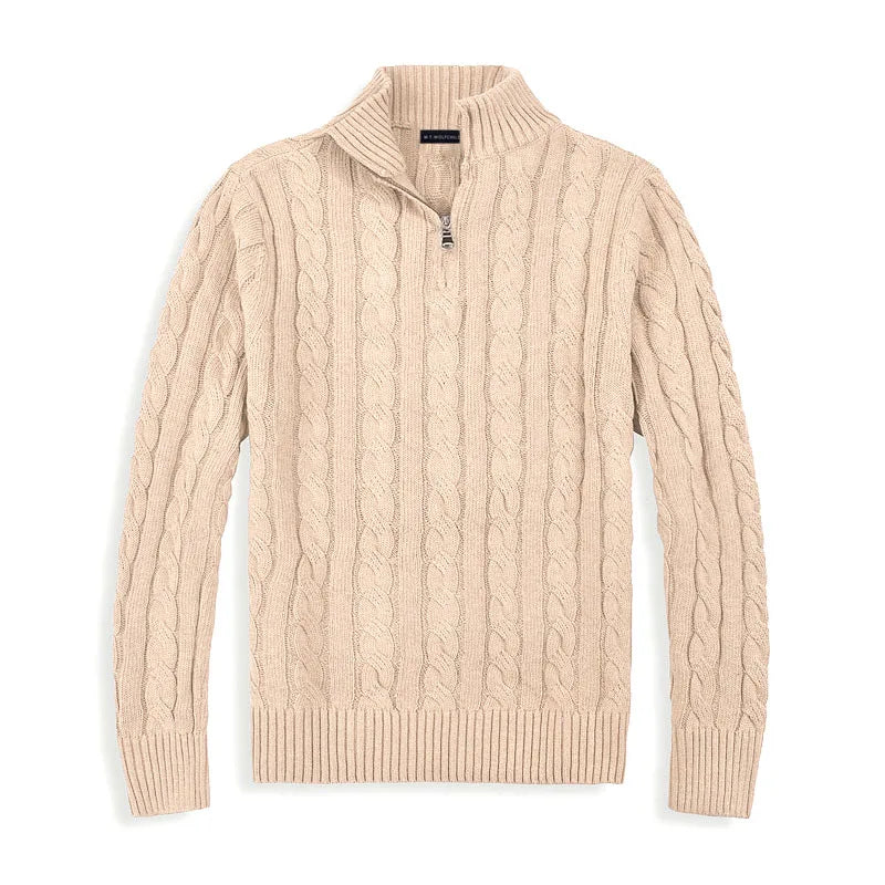 Scott | Men's Cable Knit Quarter-Zip Jumper