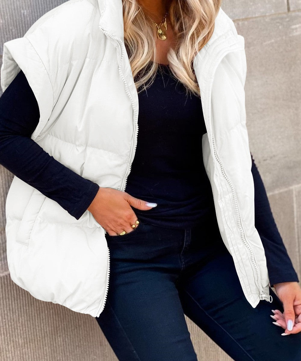 Stella | Women's Quilted Stand Collar Puffer Vest