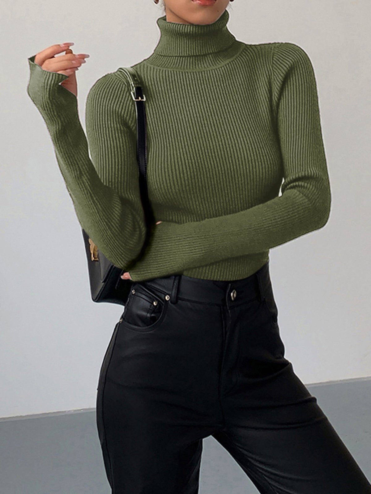 Scarlett | Women's Ribbed Turtleneck Knit Jumper