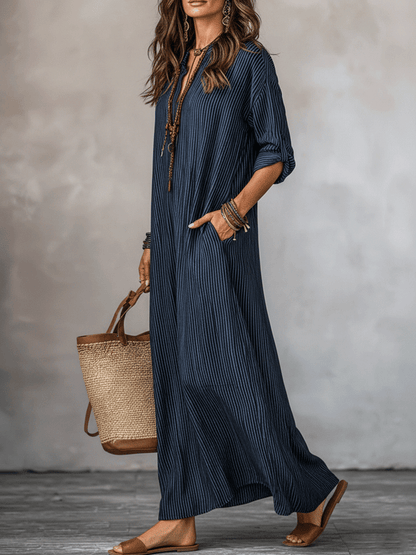 Indigo | Loose Fit Boho Spring Maxi Dress