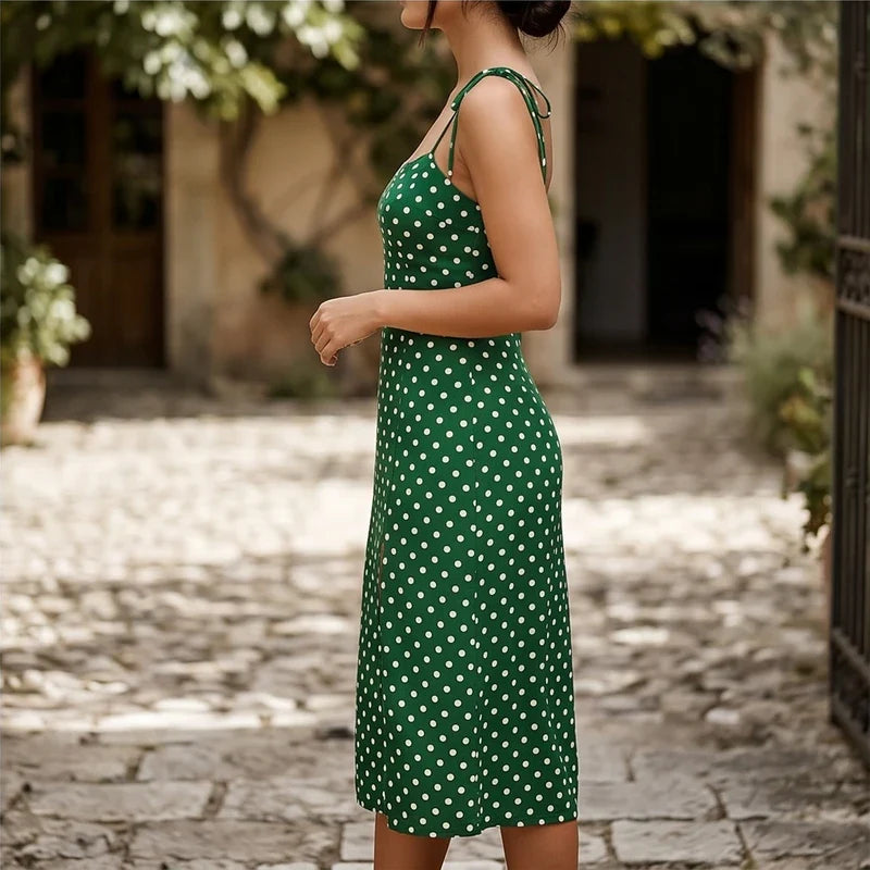 Cortez | Retro Polka Dot Midi Summer Dress