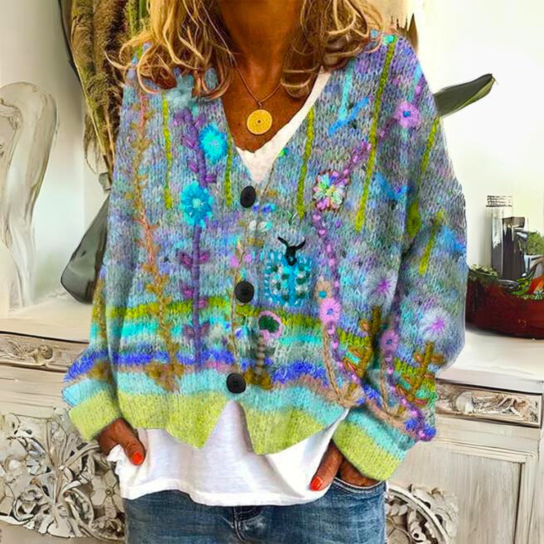 Addy | Retro Casual Loose Button Up Cardigan