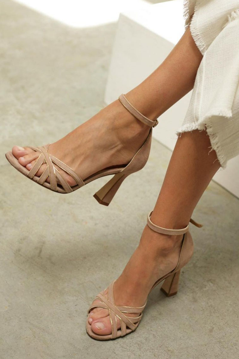 Sheryl | Ankle-Strap Block Heeled Sandals
