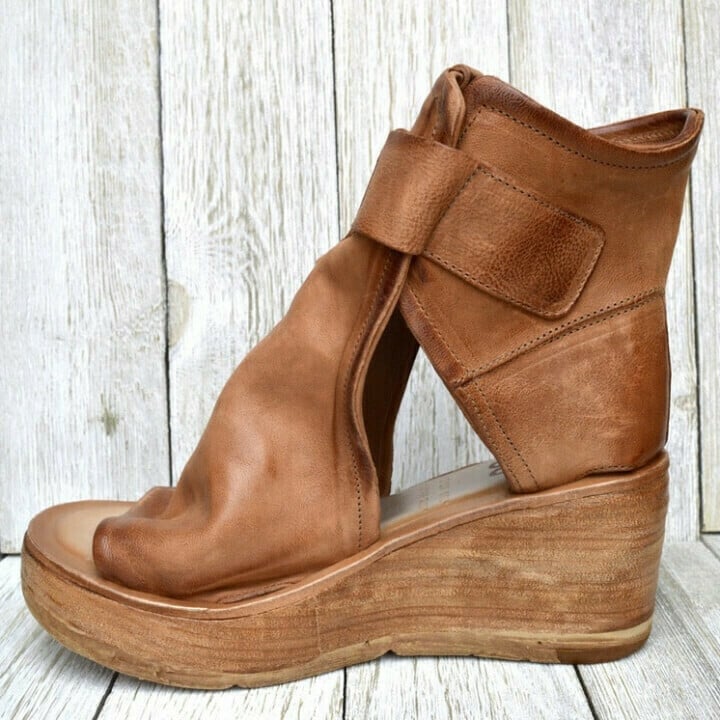 Finley | Double Buckle Platform Wedge-Heel Sandals