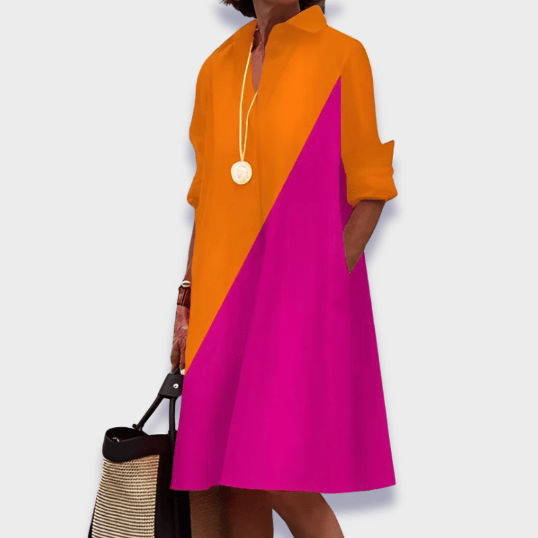 Leah | Elegant V-neck Casual Summer Vacation Midi Dress