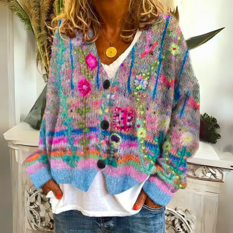Addy | Retro Casual Loose Button Up Cardigan