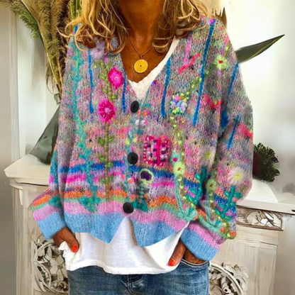 Addy | Retro Casual Loose Button Up Cardigan
