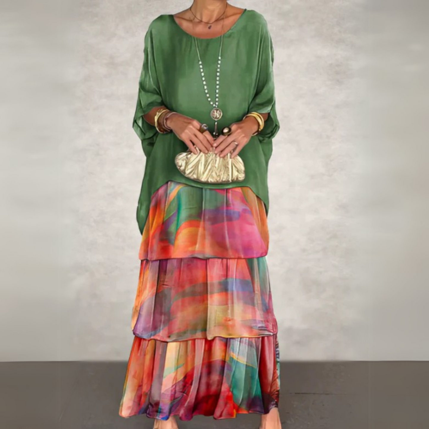 Tia | Tiered Boho Spring Maxi Dress