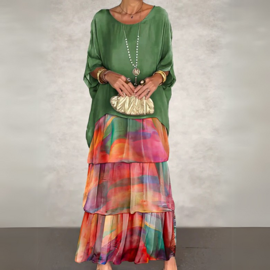 Tia | Tiered Boho Spring Maxi Dress