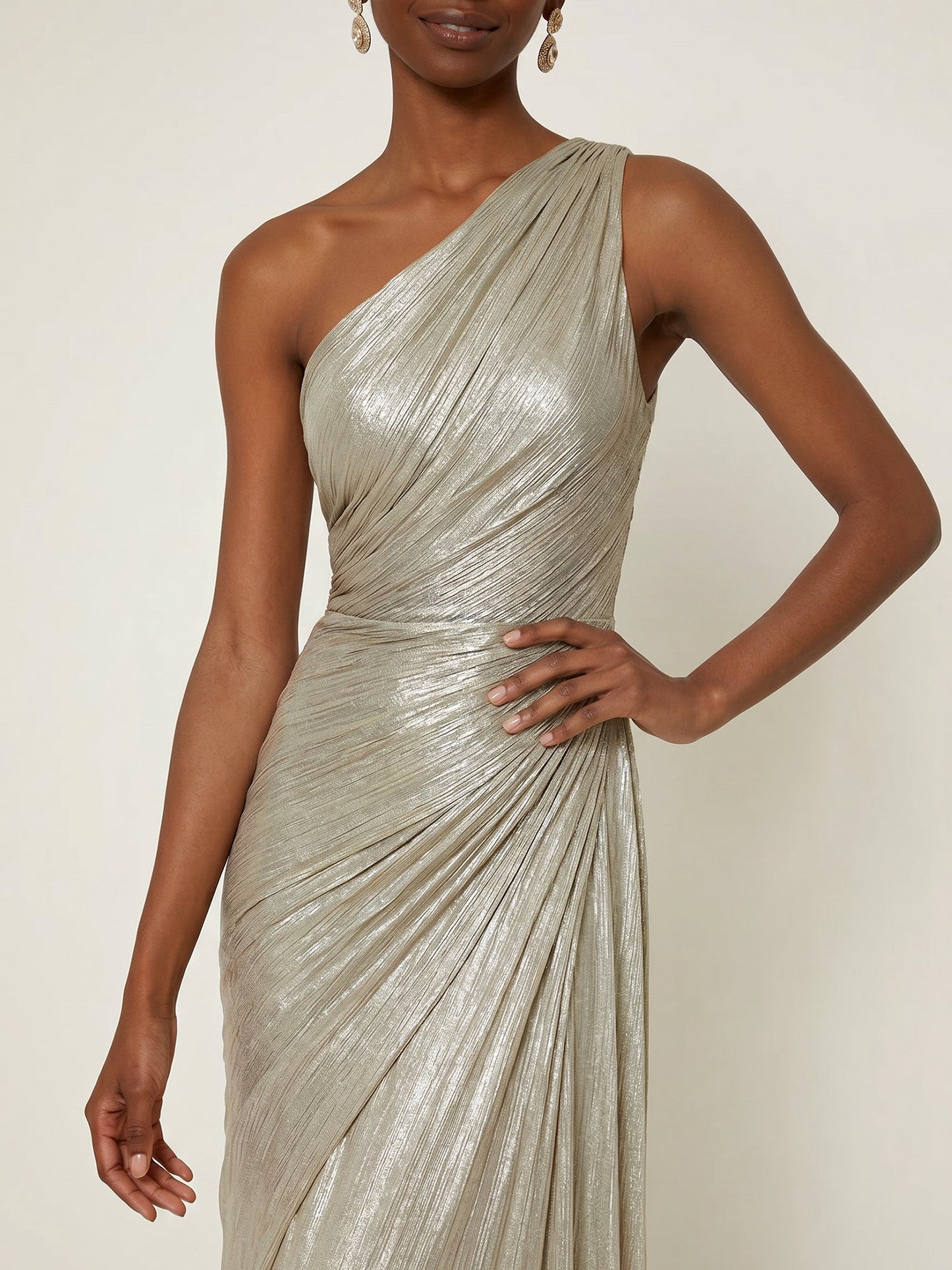 Luxe | One Shoulder Silk Ruffle Maxi Formal Bridesmaid Dress