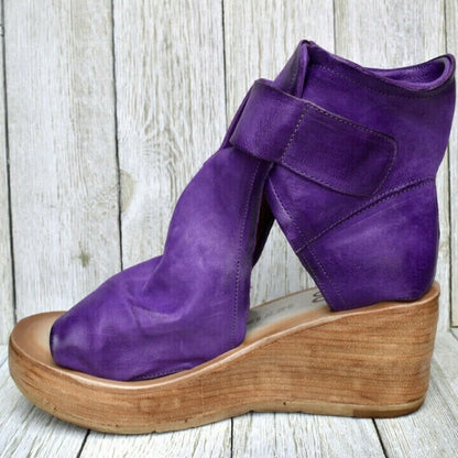 Finley | Double Buckle Platform Wedge-Heel Sandals