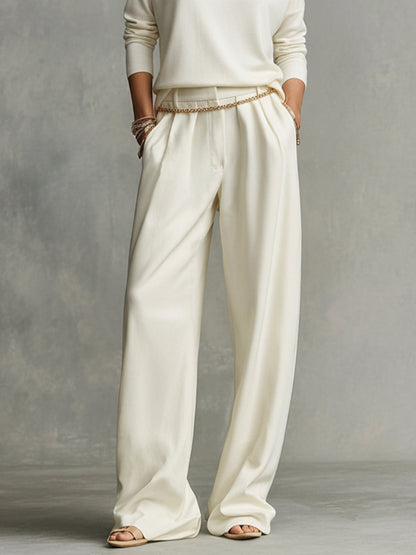 Women's Ivory Oversized Knit Turtleneck Top