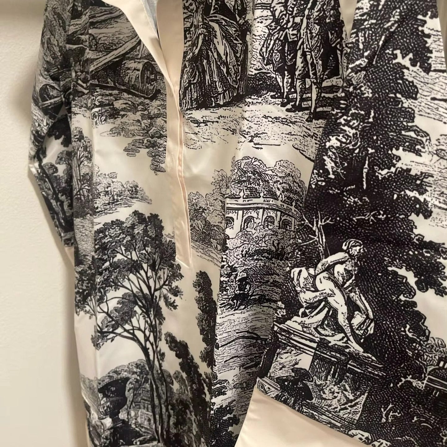 Vivienne | Vintage Toile Print Mini Tunic Dress