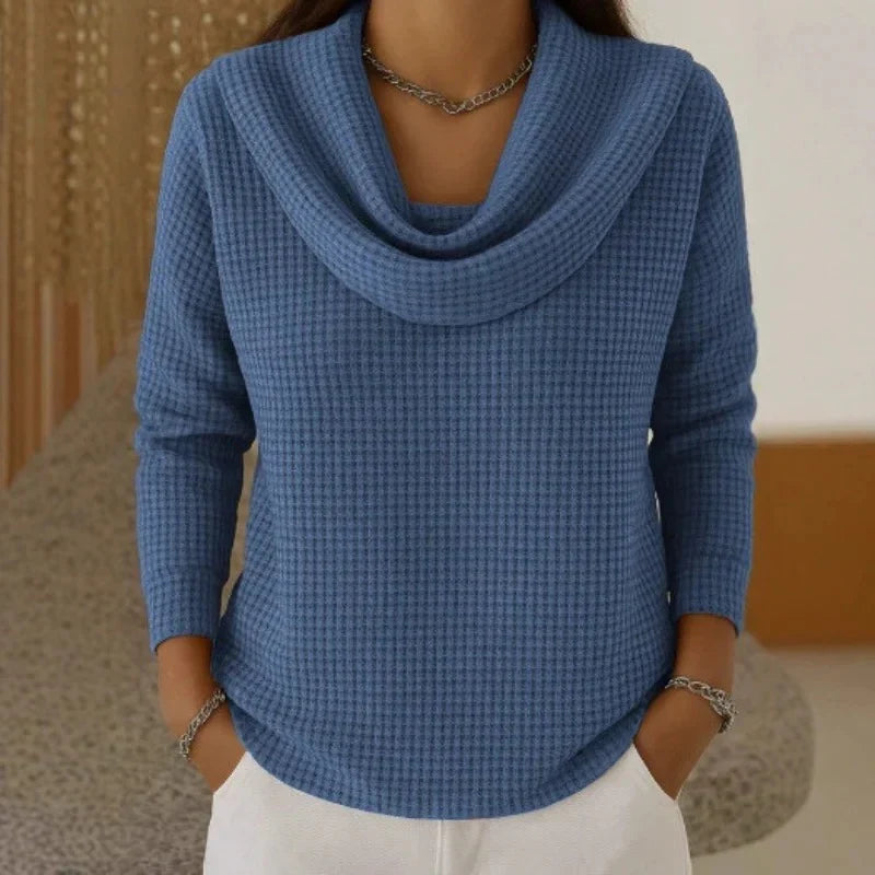 Karen | Women's Waffle Knit Cowl Neck Jumper