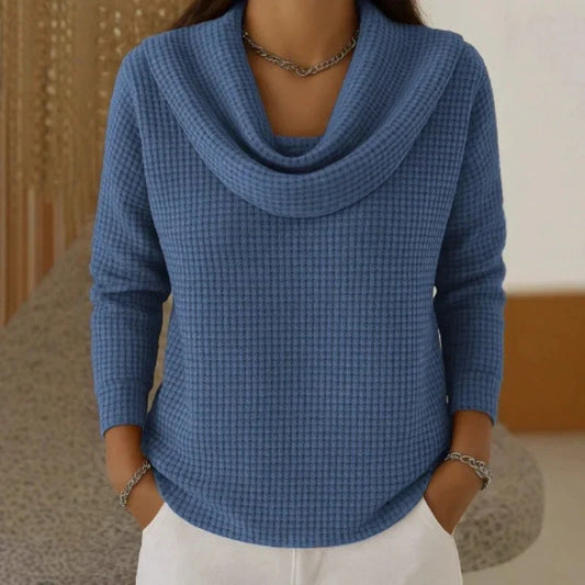 Karen | Women's Waffle Knit Cowl Neck Jumper