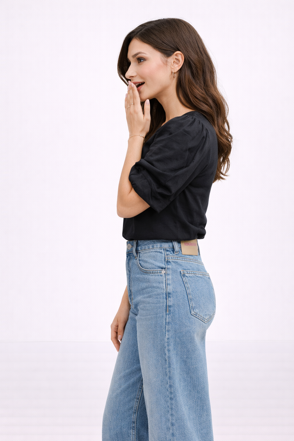 Beatrix | Light Wash High Waisted Wide Leg Jeans