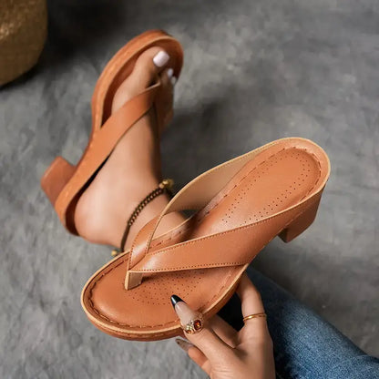 Holly | Comfortable Chunky Platform Block Heeled Sandals