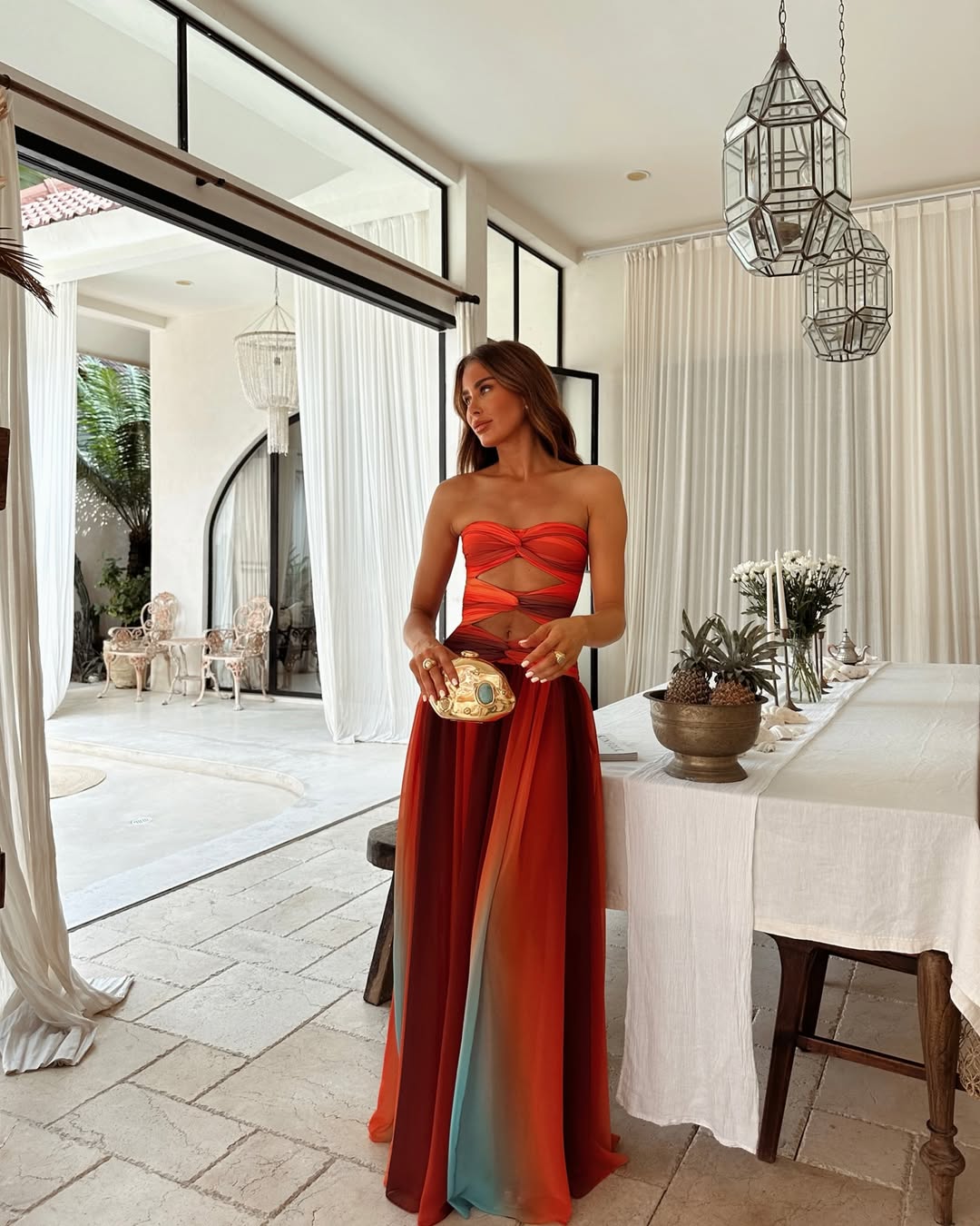 Brianna | Cut-Out Backless Chiffon Maxi Summer Dress