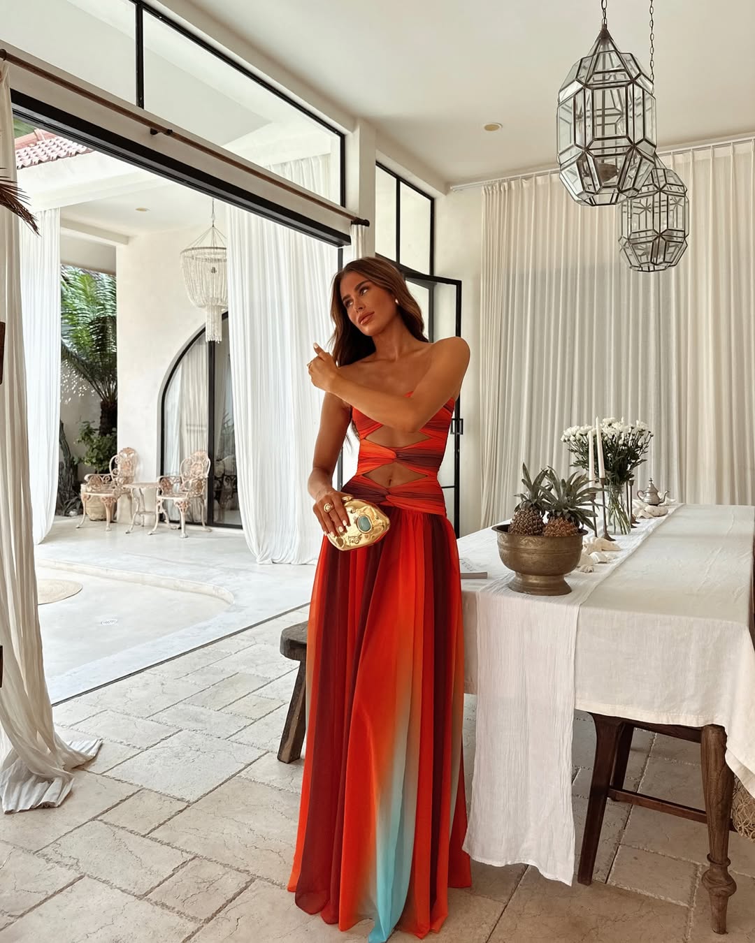 Brianna | Cut-Out Backless Chiffon Maxi Summer Dress