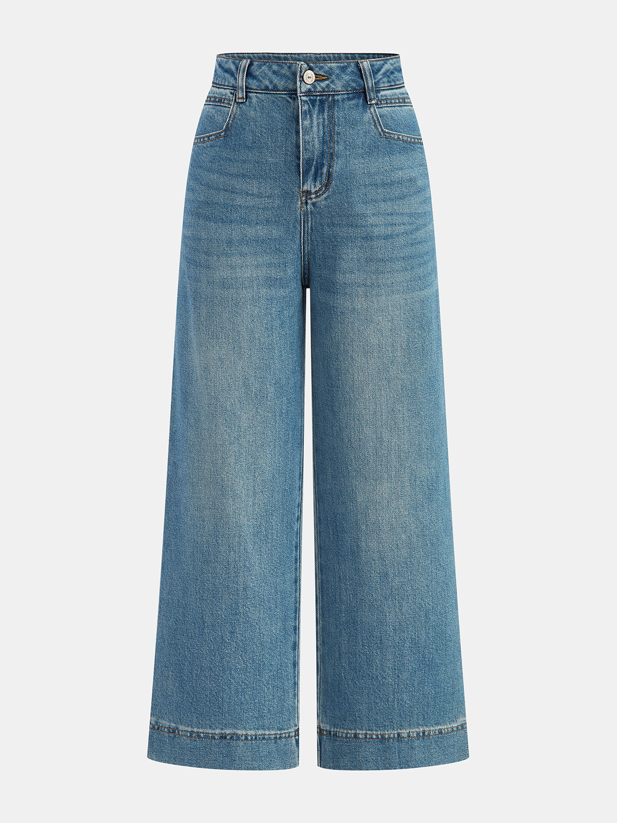 Beatrix | Light Wash High Waisted Wide Leg Jeans
