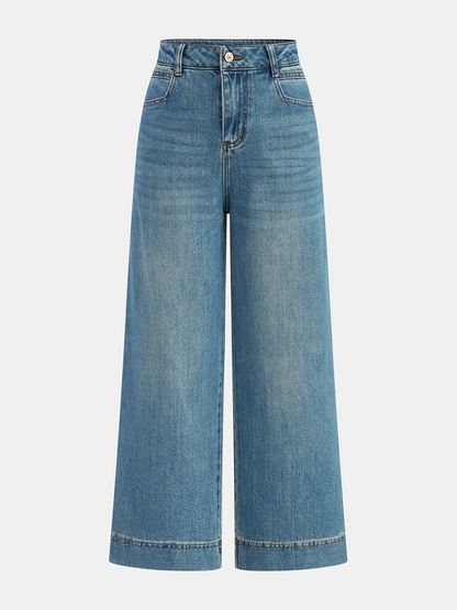 Beatrix | Light Wash High Waisted Wide Leg Jeans