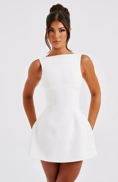 Bianca | Open Back Sleeveless Bodycon Mini Dress