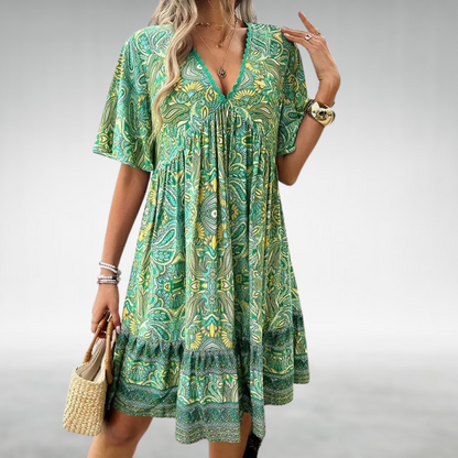 Susie Lace Trim V Neck Bohemian Sundress