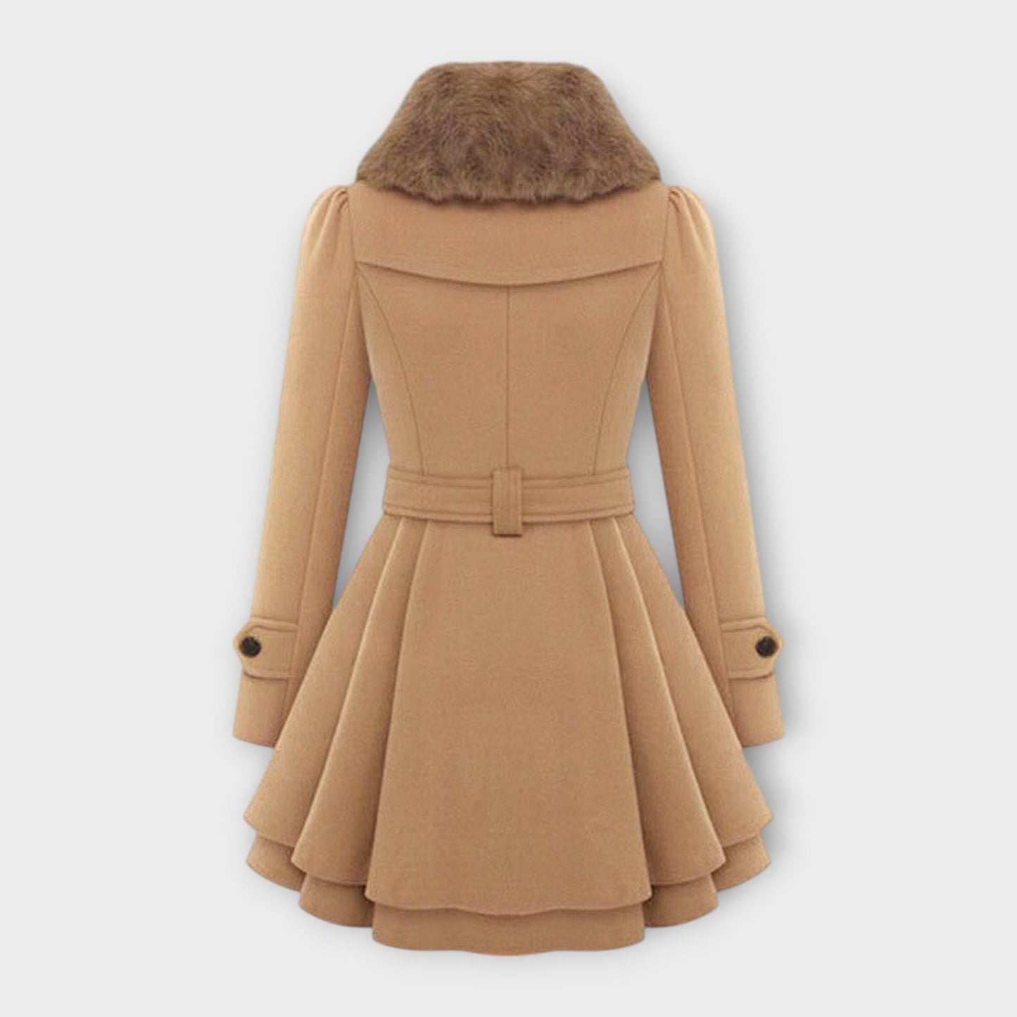 Emma | Women's Faux Fur Collar Wool Coat