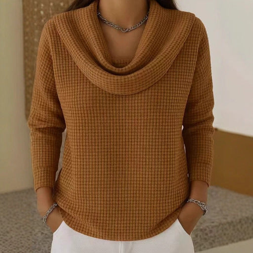 Karen | Women's Waffle Knit Cowl Neck Jumper