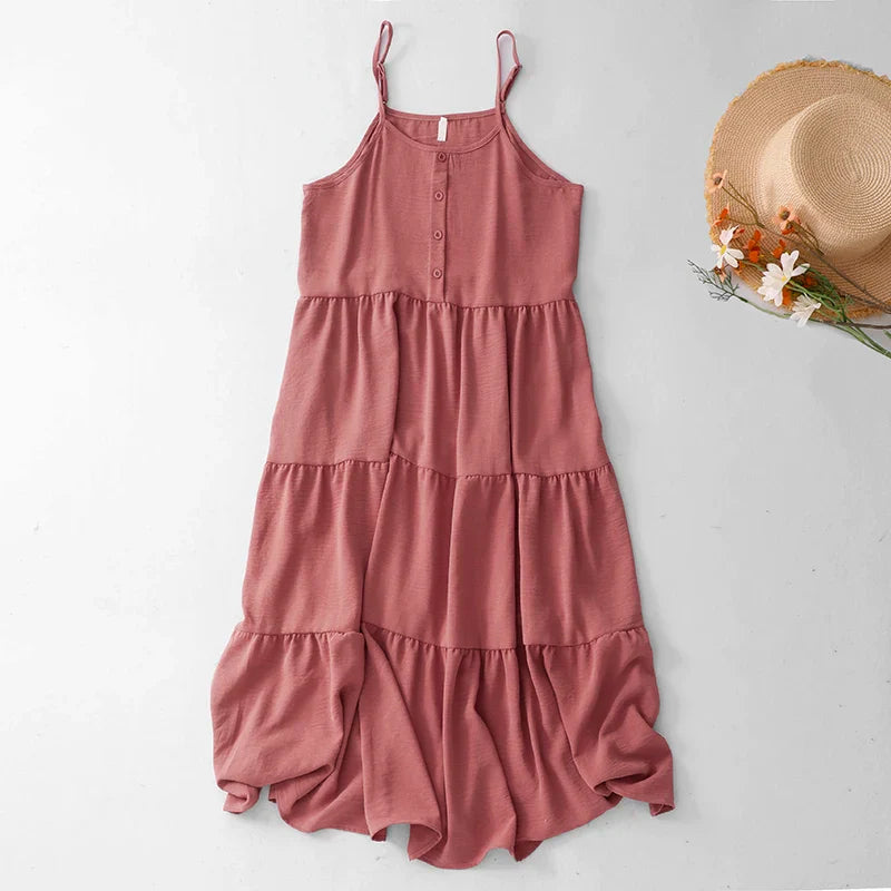 Everyday Tiered A-Line Midi Sundress