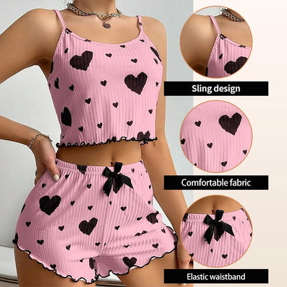 Sweetheart | Heart Print Pyjamas