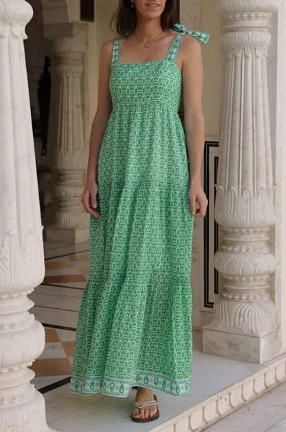 Aur | Eyelet Tiered Maxi Sundress