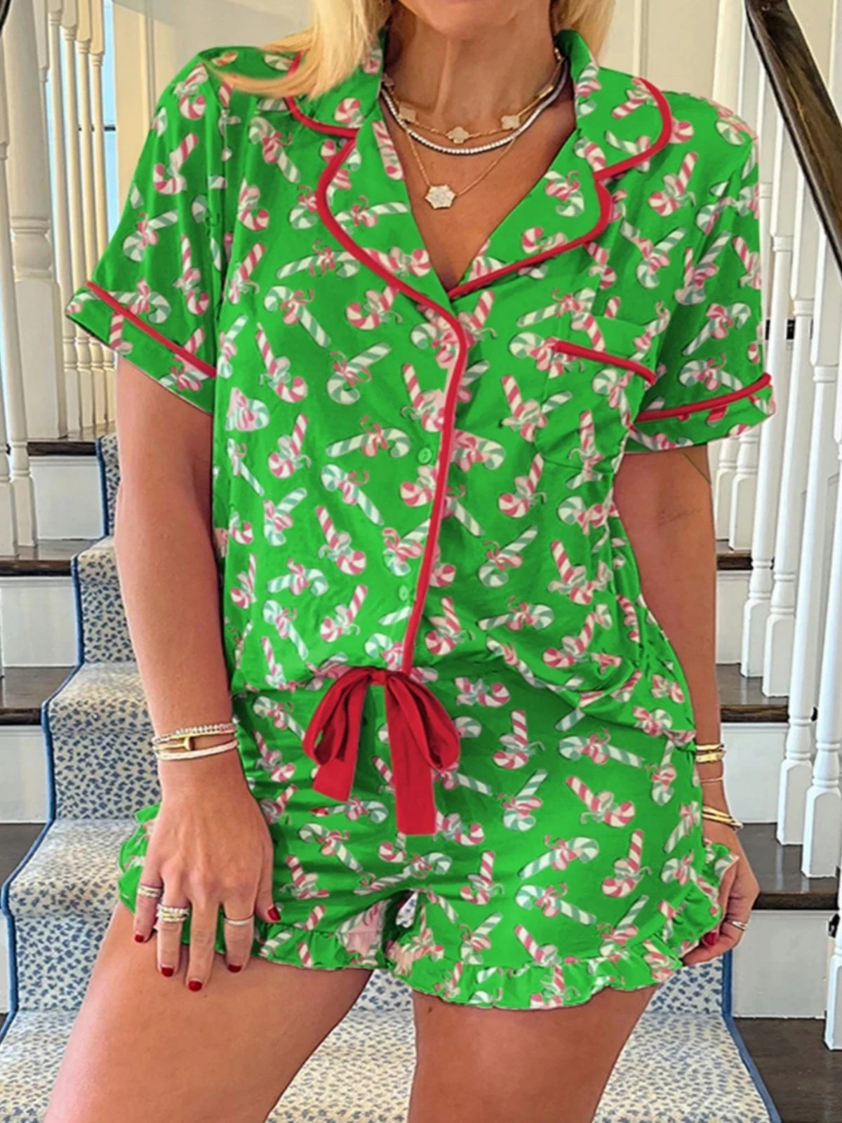 Peppermint | Candy Cane Christmas Pyjamas