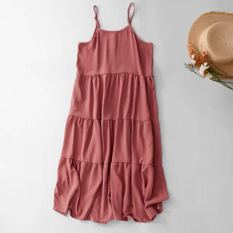 Everyday Tiered A-Line Midi Sundress