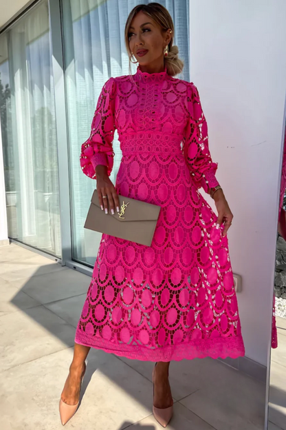 Joyce | Elegant Lace Formal Summer Midi Dress