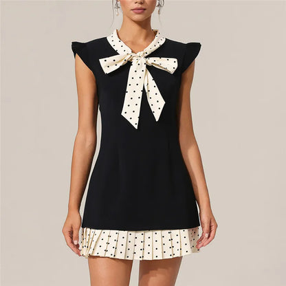 Felina | Polka Dot Flutter Sleeve A-Line Summer Dress