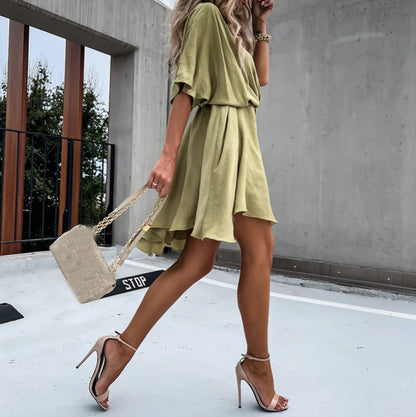 Rose | Fitted V-Neck Sleeveless Mini Dress