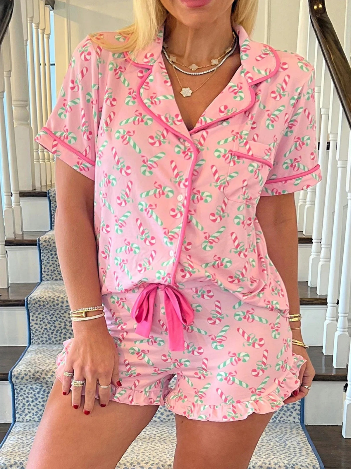 Peppermint | Candy Cane Christmas Pyjamas