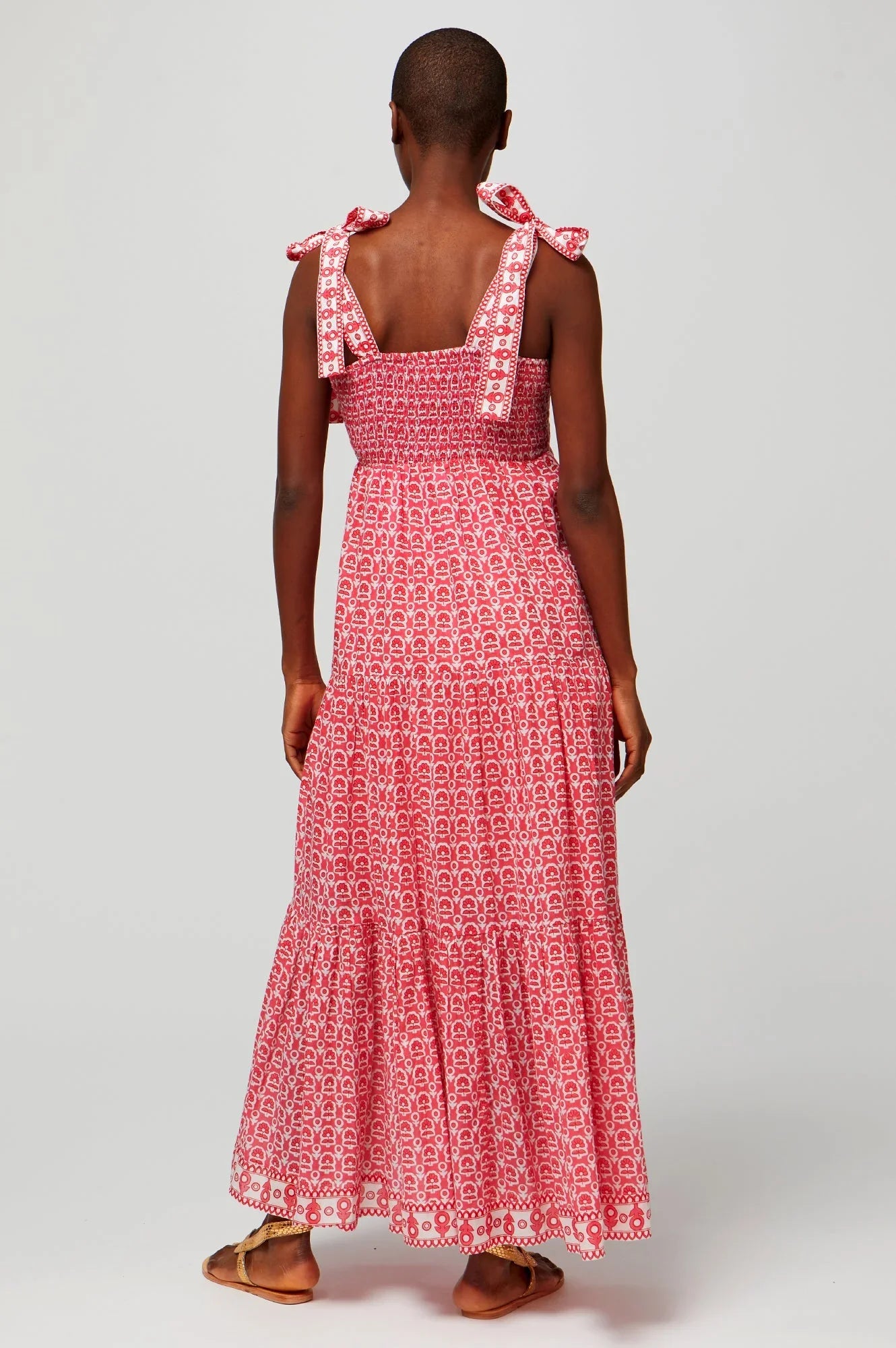Aur | Eyelet Tiered Maxi Sundress