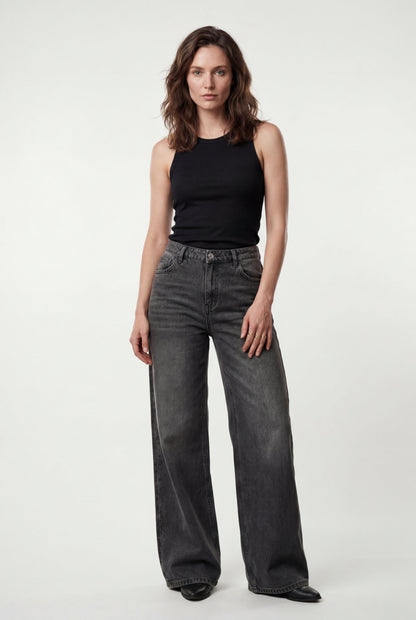 Vivienne | Light Wash High Rise Wide Leg Jeans
