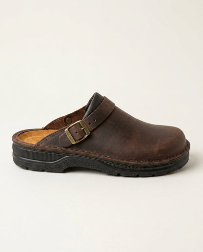 Corinne | Black Buckle Strap Cushioned Clog Mules 4