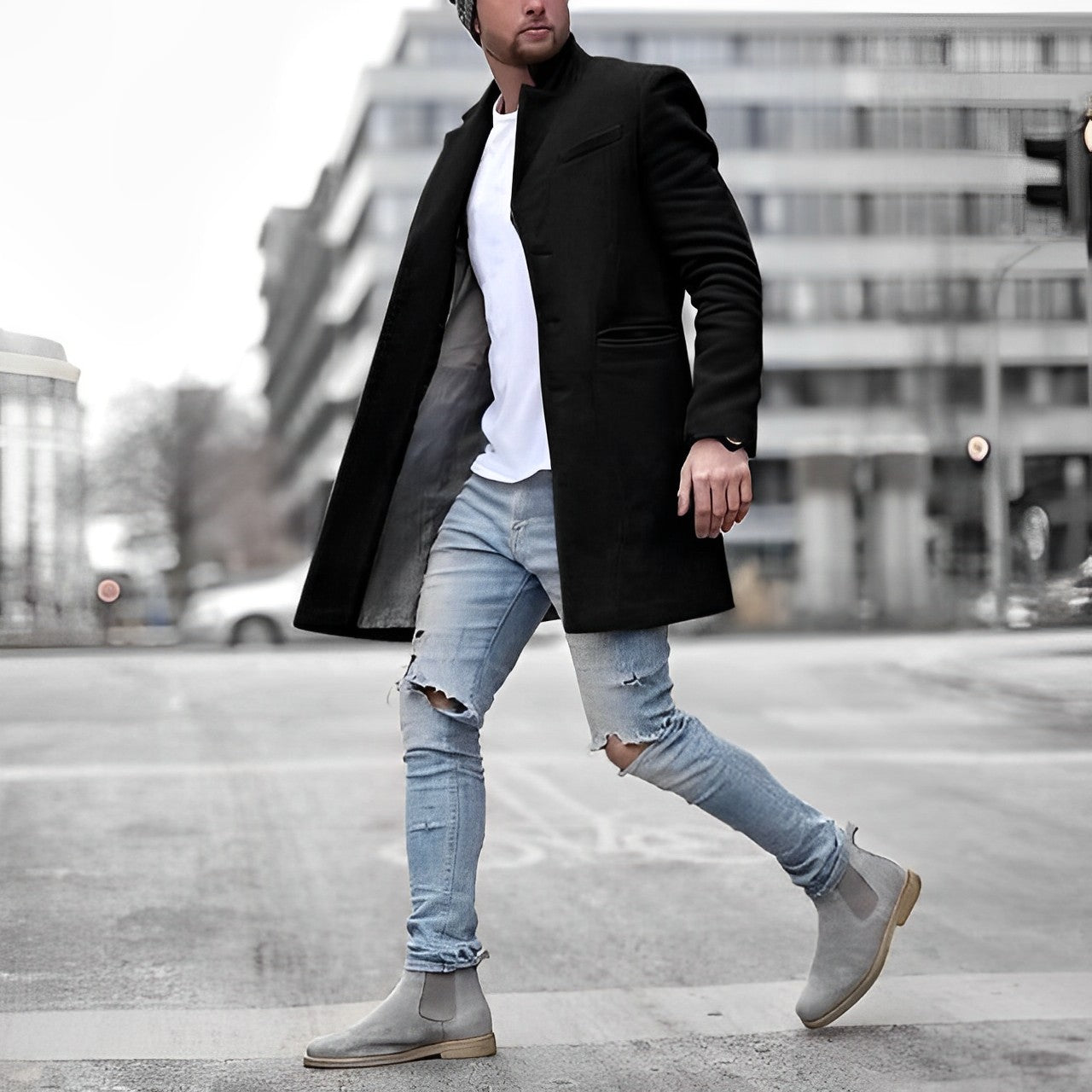 Carson | Men's Slim-Fit Wool Overcoat