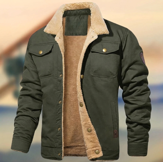 Cedric | Men's Sherpa Collar Button Front Jacket