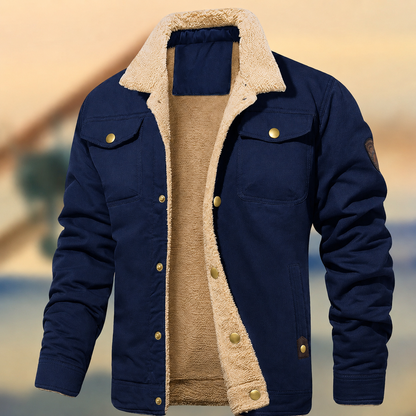 Cedric | Men's Sherpa Collar Button Front Jacket