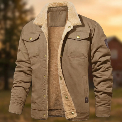 Cedric | Men's Sherpa Collar Button Front Jacket